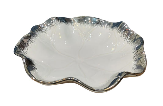Lotus Leaf Round Bowl – Royal Collection | Gold & Silver Decorative Bowl