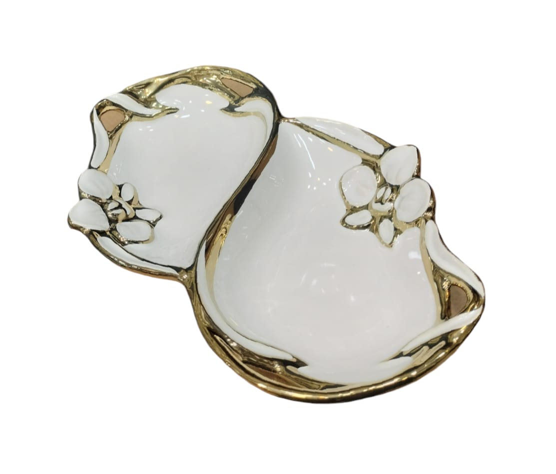 Royal Collection Twin Bowl Set – Elegant Floral Serving Bowls