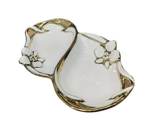 Royal Collection Twin Bowl Set – Elegant Floral Serving Bowls