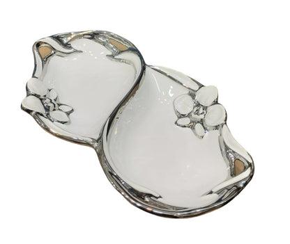 Royal Collection Twin Bowl Set – Elegant Floral Serving Bowls