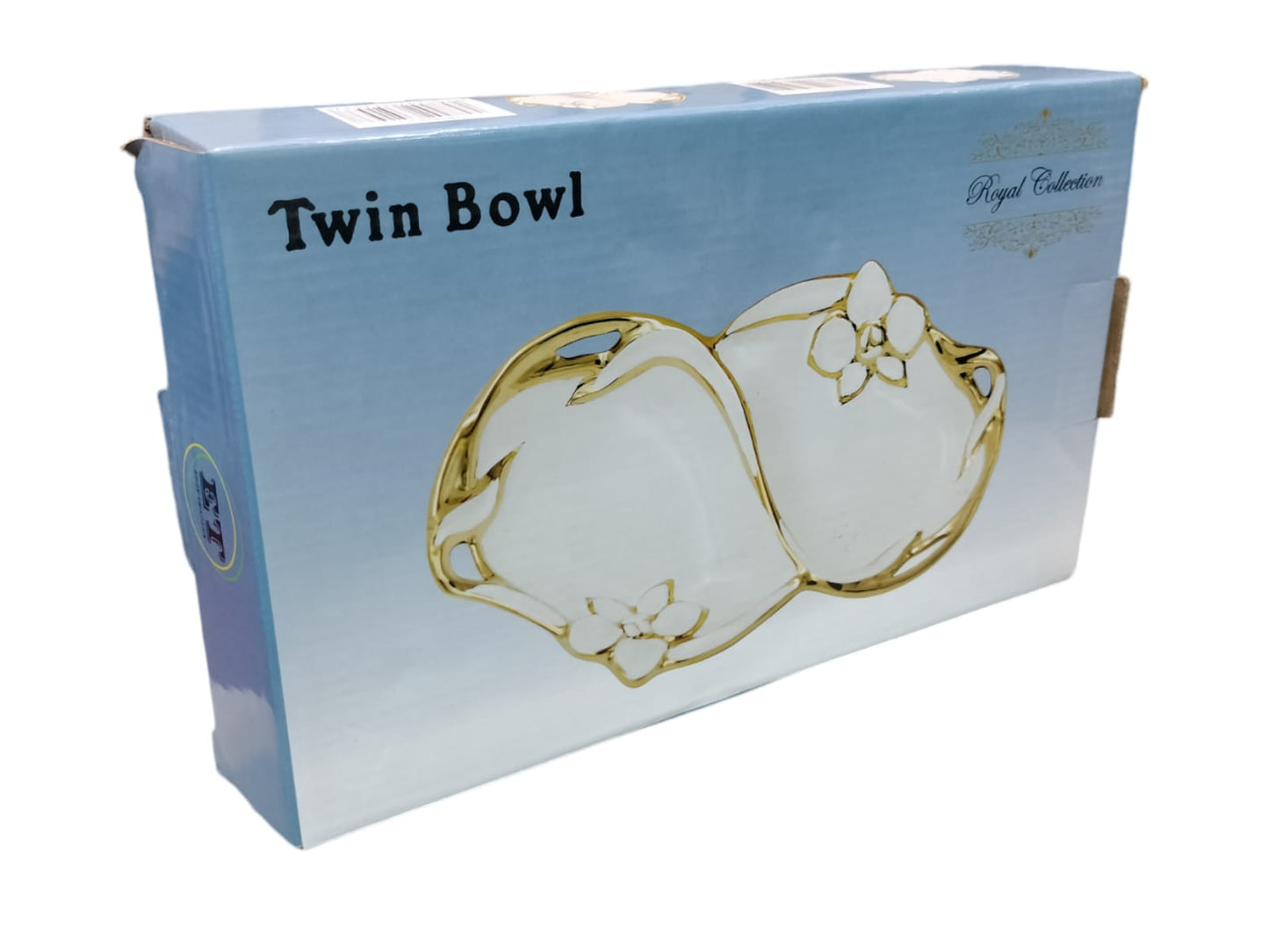 Royal Collection Twin Bowl Set – Elegant Floral Serving Bowls