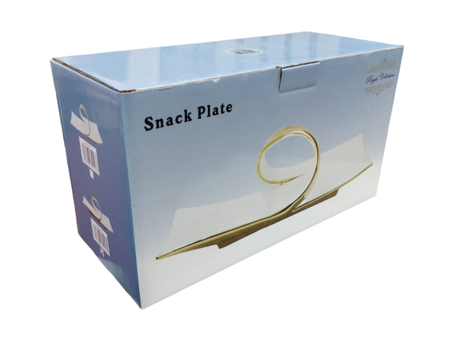 Royal Collection Snack Plate – Elegant Serving Plate (Golden & Silver)