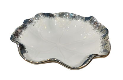 Lotus Leaf Round Bowl – Royal Collection | Gold & Silver Decorative Bowl