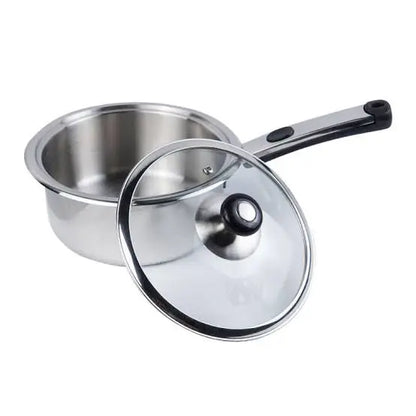 Alpha Stainless Steel Saucepan with Glass Lid