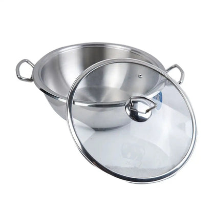 Alpha Encapsulated Stainless Steel Karahi with Glass Lid