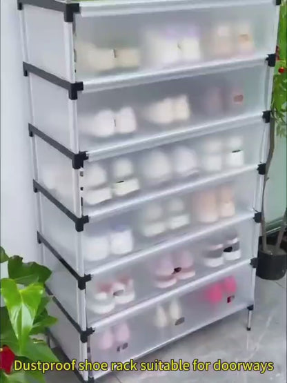Simple Dustproof Shoe Rack – Modular Storage Organizer
