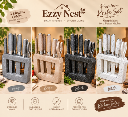 Premium Kitchen Knife Set with Stand